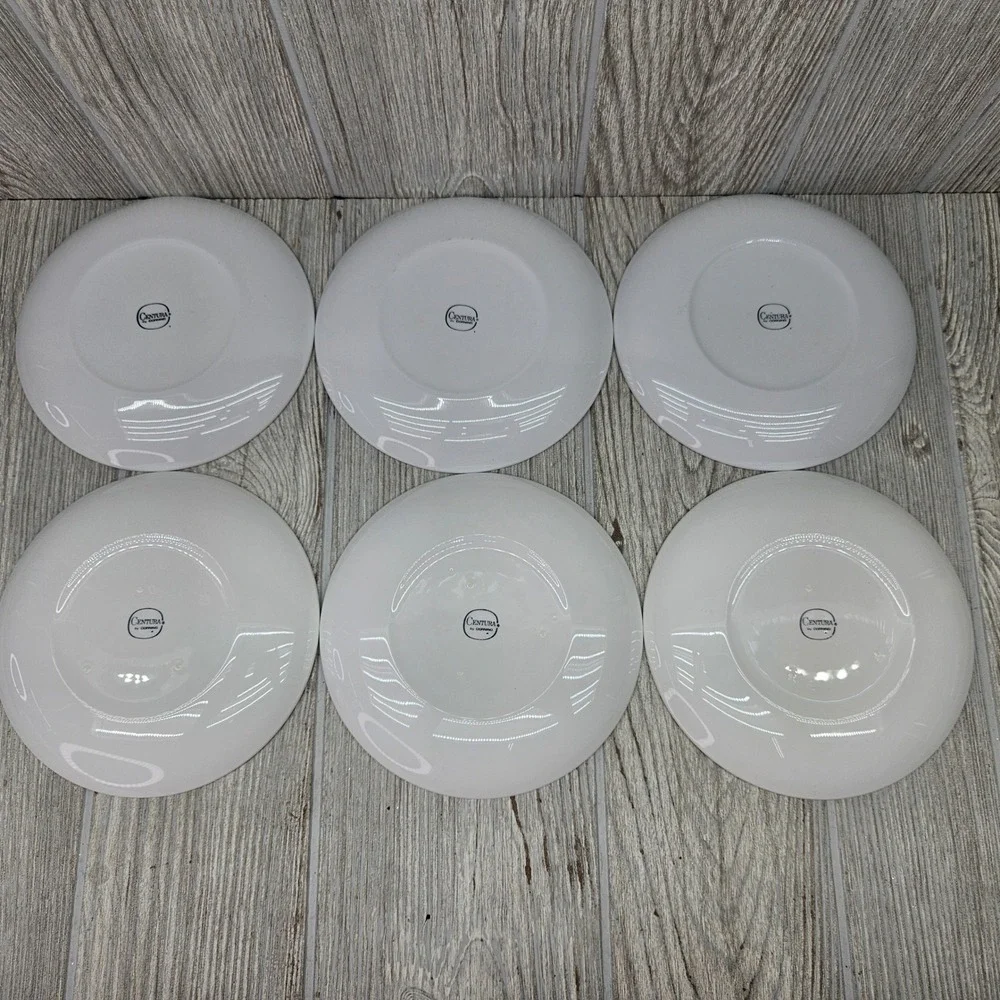 Centura by Corning Corelle White Coupe Discontinued Saucer Set of 6 Vintage MCM